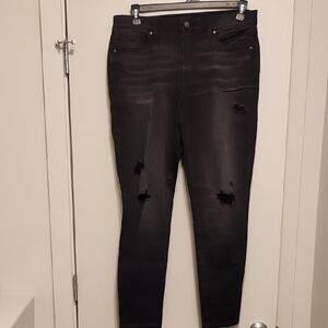 LuLaRoe Black Distressed Skinny Jeans